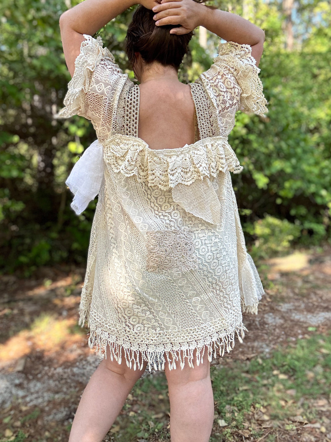 All the Lace Dress with 3/4 sleeves - Paper Lace