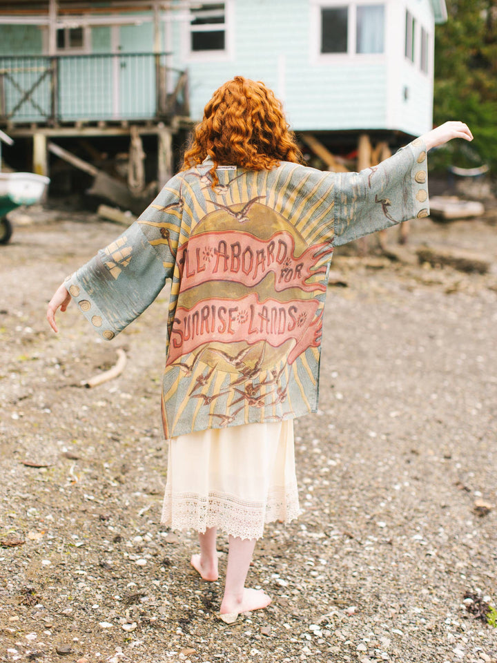 Sunrise Lands Matinée Duster Kimono