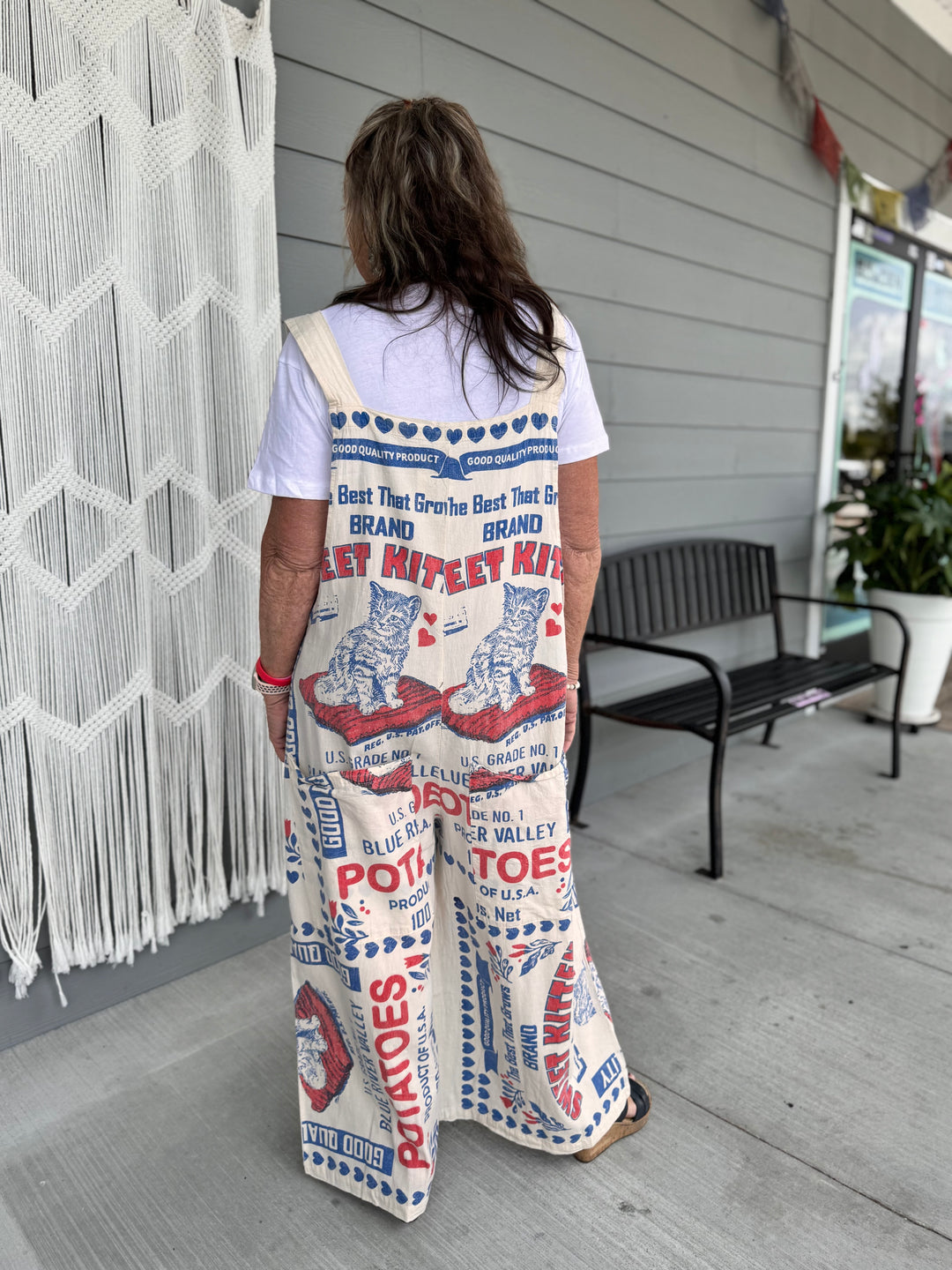 Vintage Sack Cotton Wide Leg Jumpsuit