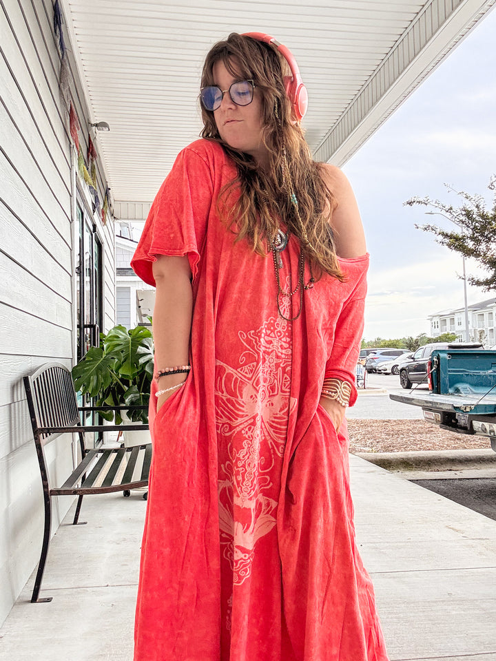Dream Tee Dress - Coral - Kantha Bae