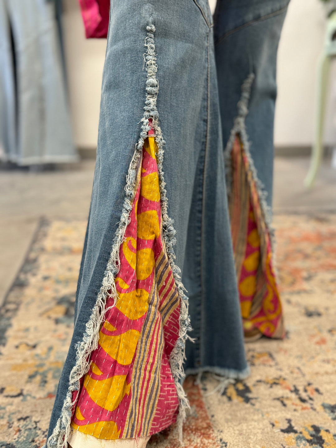 Still Together - Upcycled Denim Dorito Bell Jeans OOAK