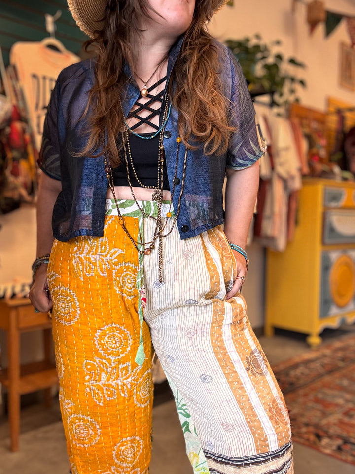 I Will - Kantha Lounge Pants OOAK