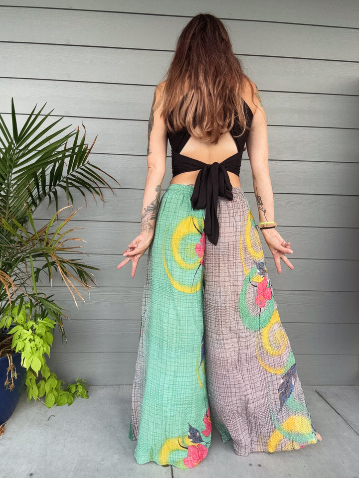 Arlie at Night - Kantha Palazzo Pants OOAK