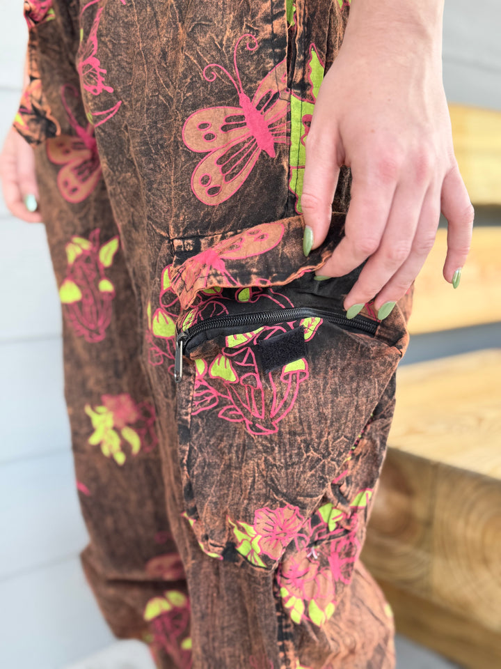 Cotton Jogger Pants with Boho Print