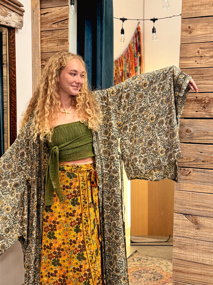 Reverie - Silk Long Maxi Kimono