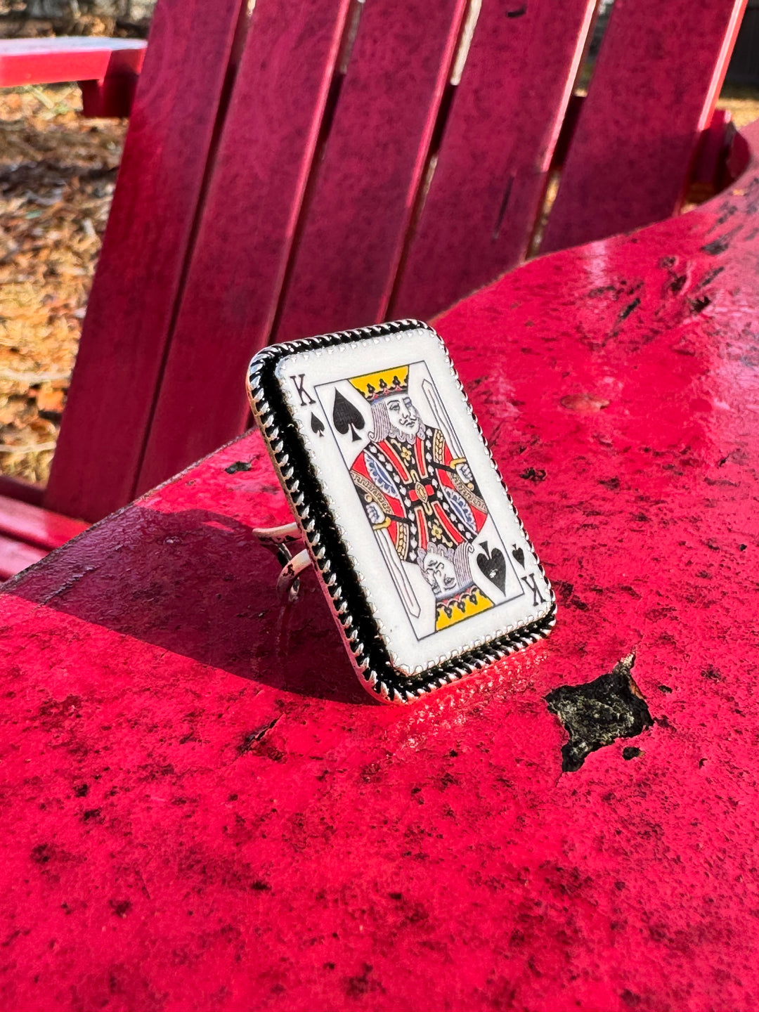 Spade King Cuff Ring