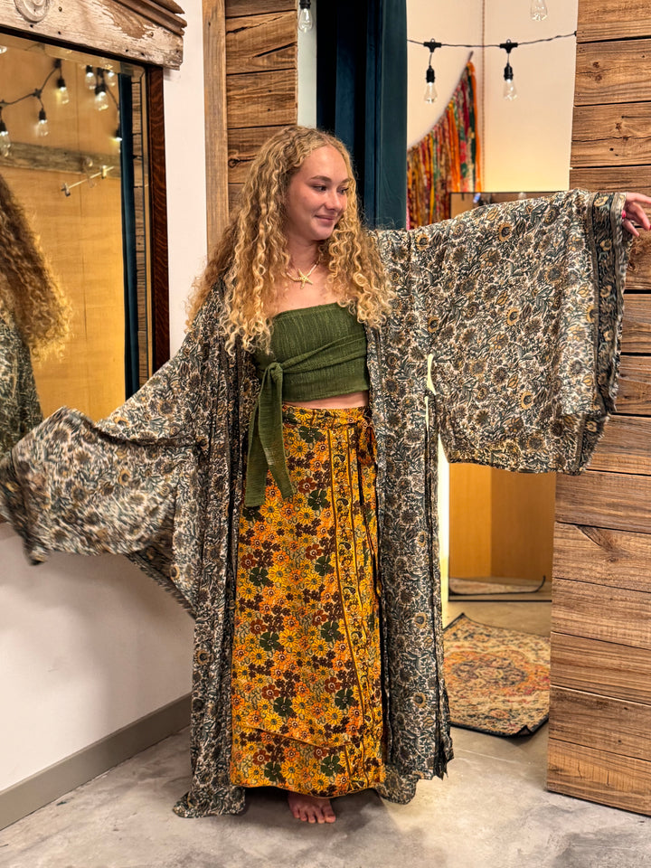 Reverie - Silk Long Maxi Kimono
