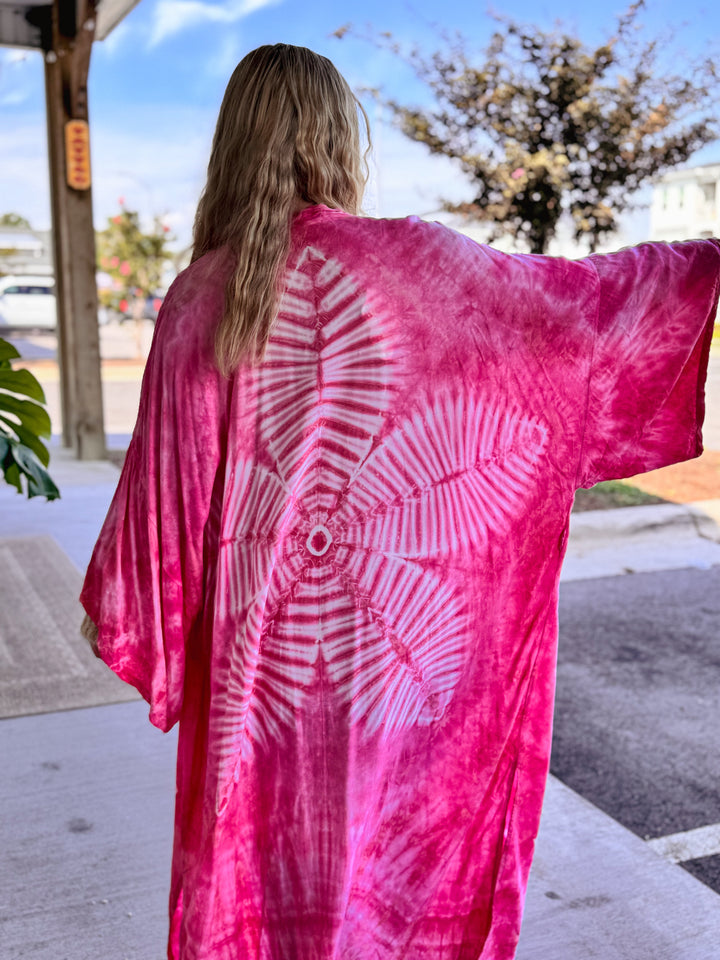 Earthy Tie Dye Kimono