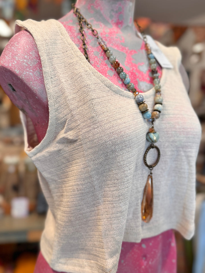 Sleeveless Solid Crop Top