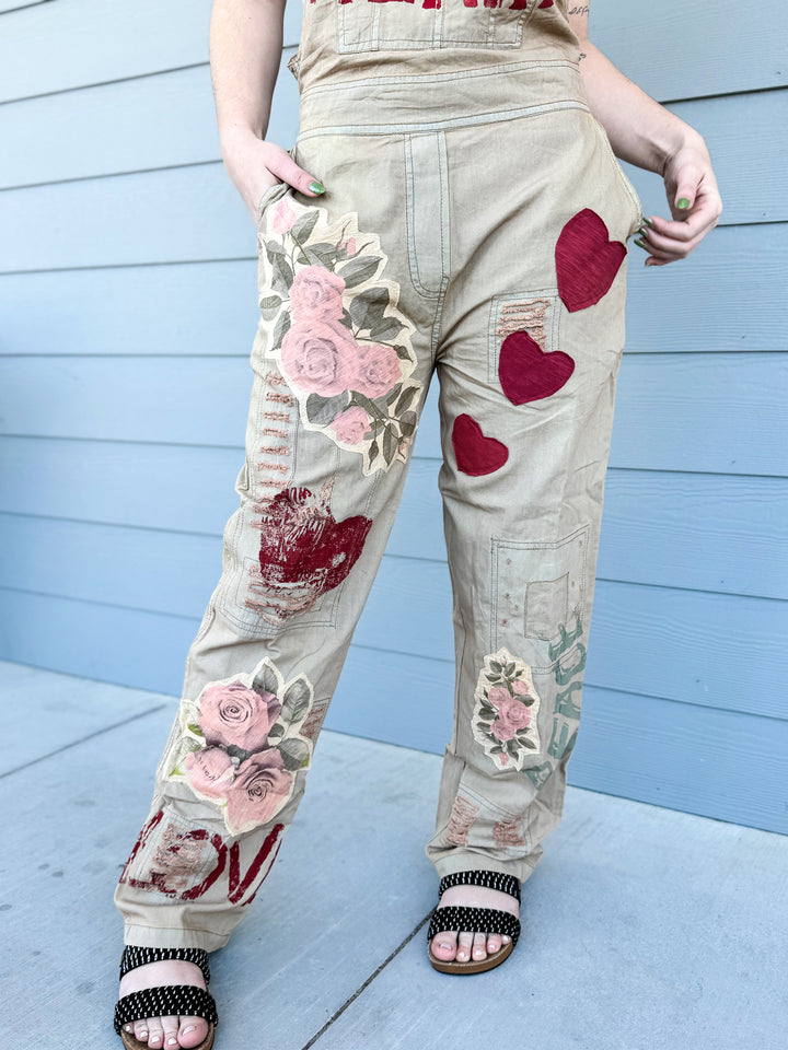 Teadye Hearted Overalls - Paper Lace