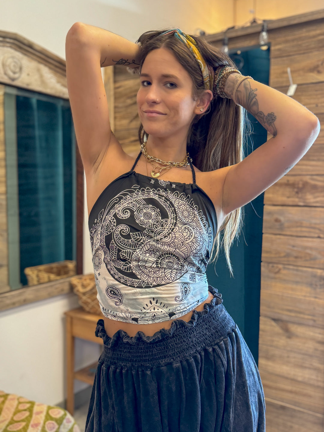 YingYang Mandala Halter Top