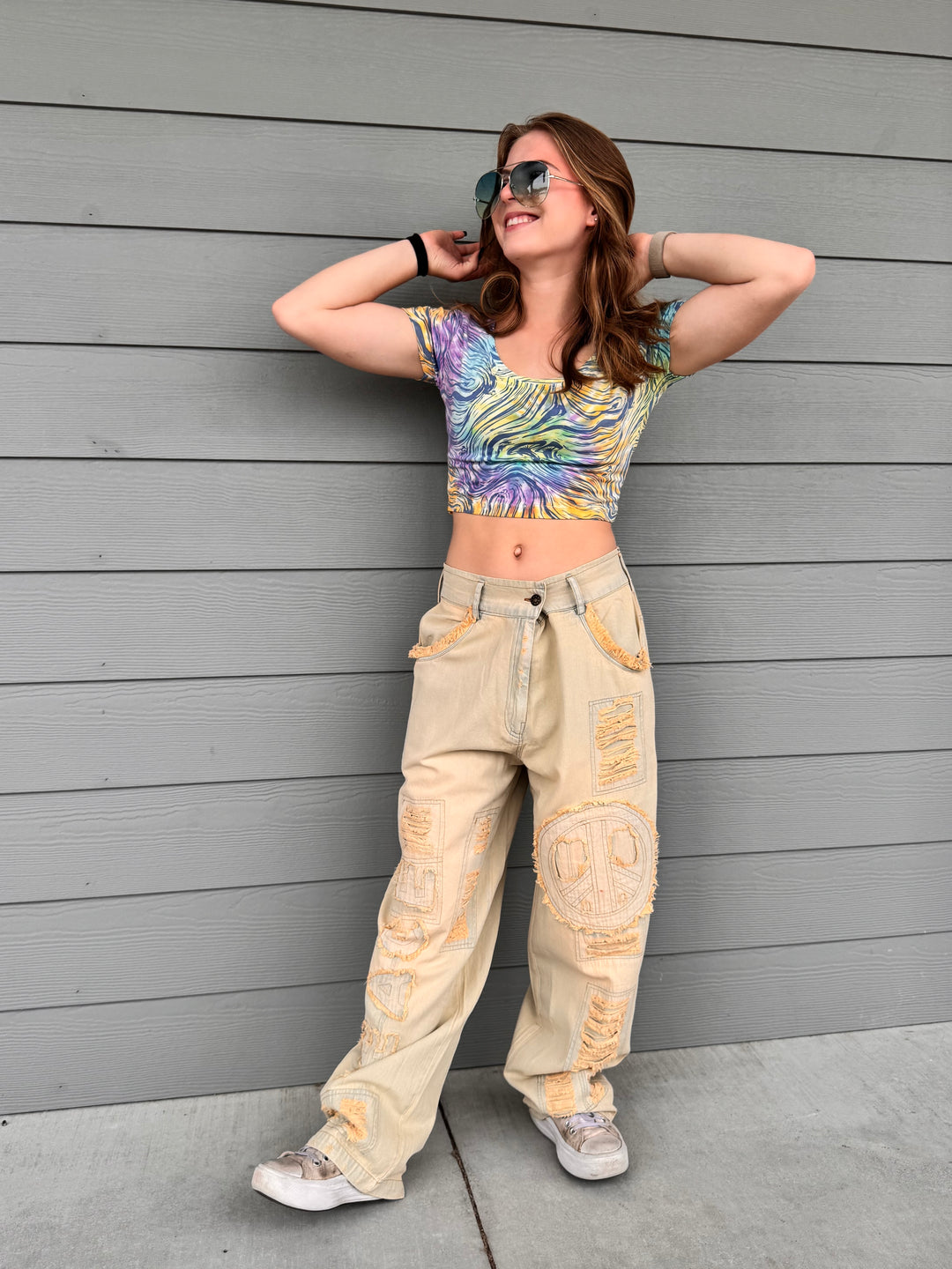 Psychedelic Mushroom Crop Top