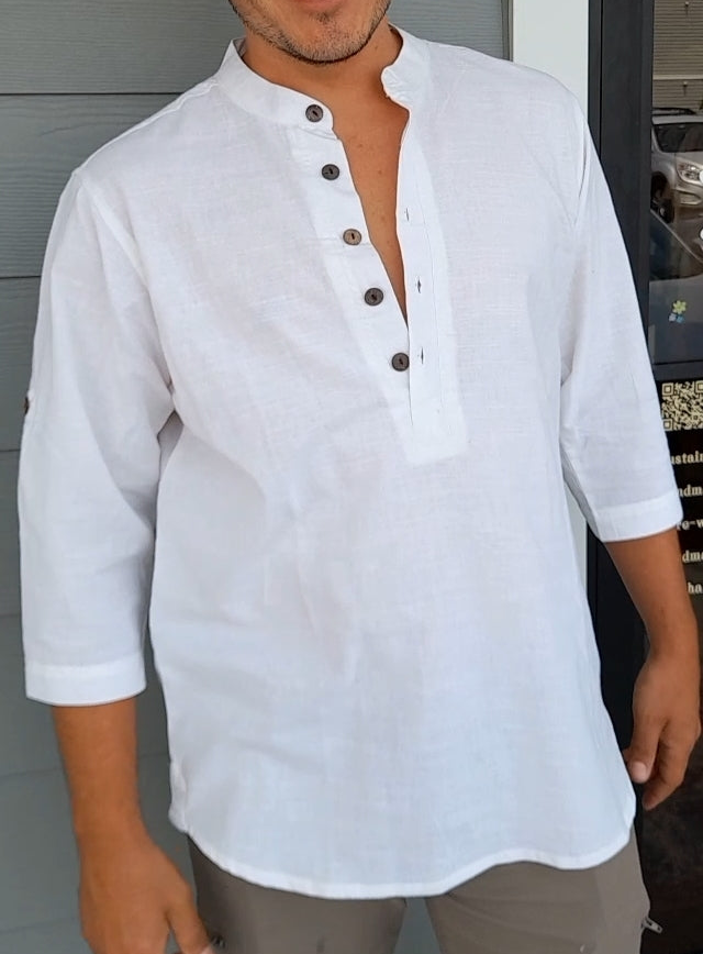 Homespun Henley 3/4 Sleeve Shirt