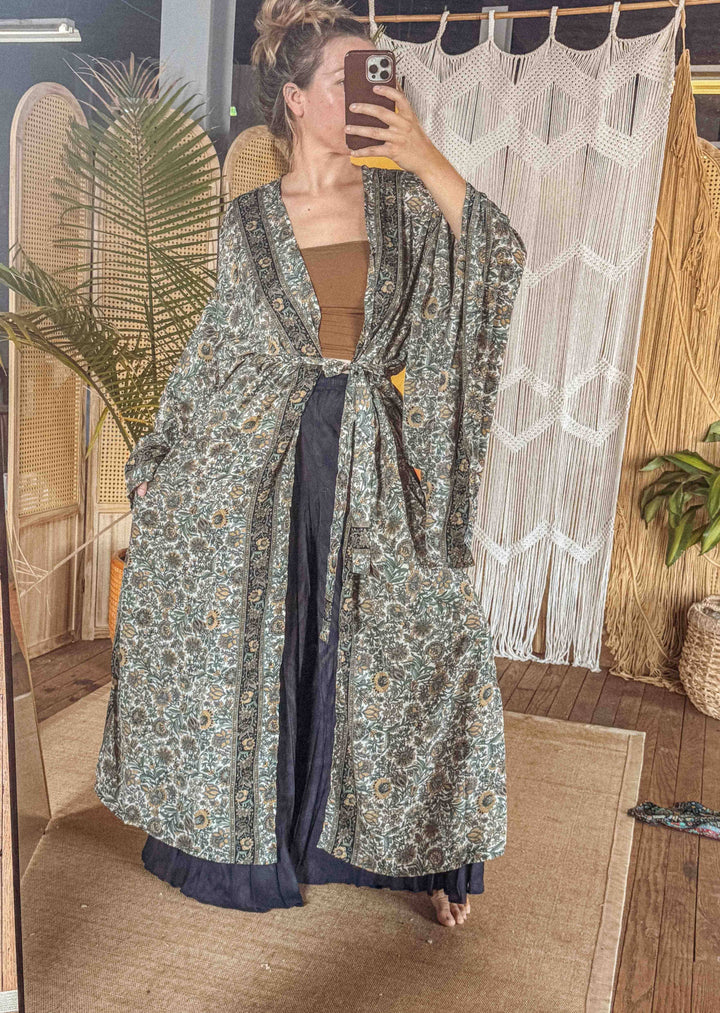 Reverie - Silk Long Maxi Kimono