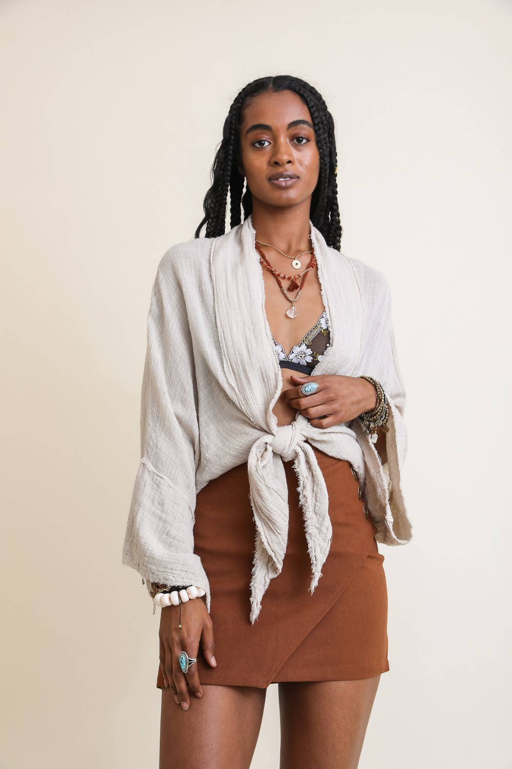 Boho Chic Gauze Wrap