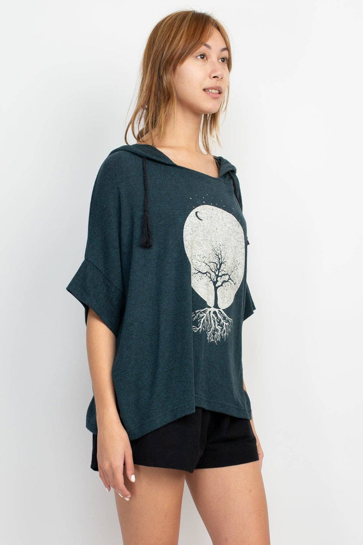 Lunar Tree of Life Oversize Soft Sweater