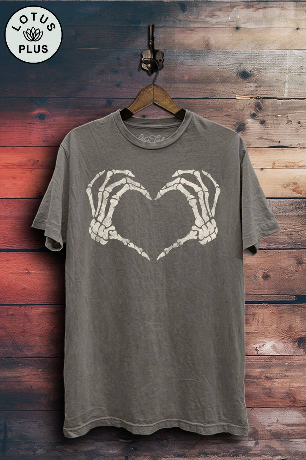 Skeleton Heart Hand Graphic Top