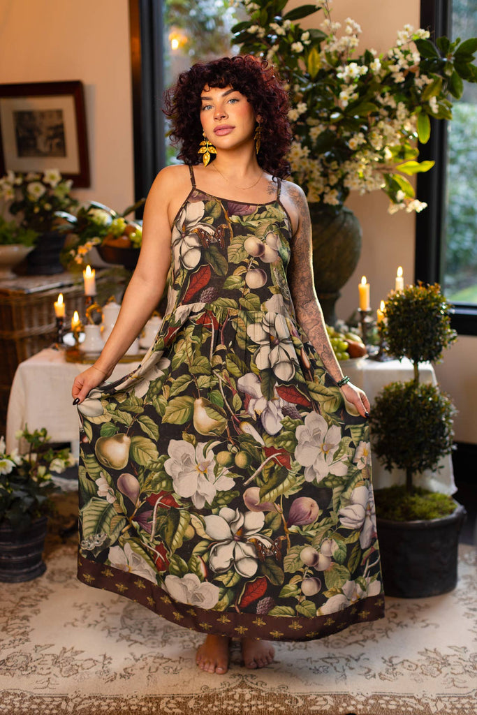 geisha designs floral maxi slip dress Fleur de Lune Bohéme Slip Dress S/M