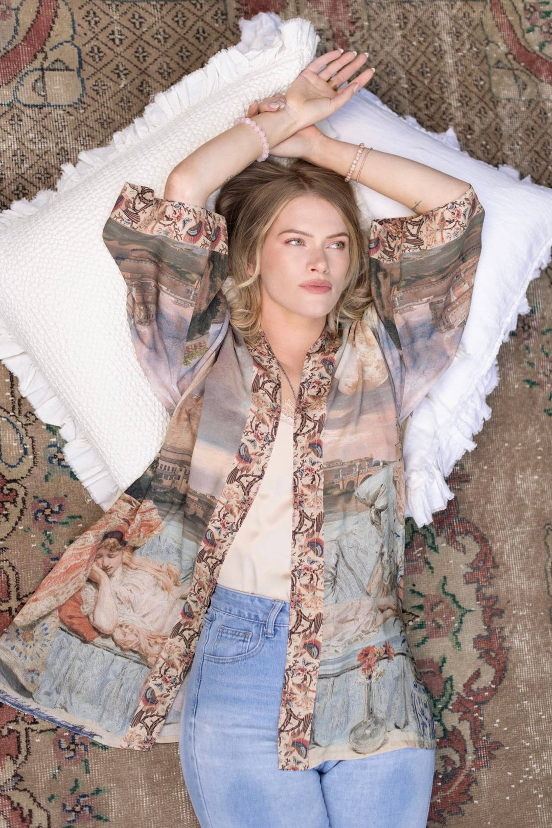 Imaginarium Matinée Duster Kimono w/ Moon mid-length