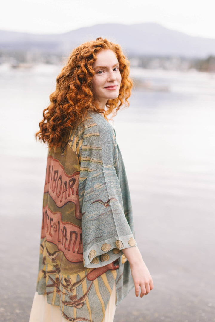 Sunrise Lands Matinée Duster Kimono