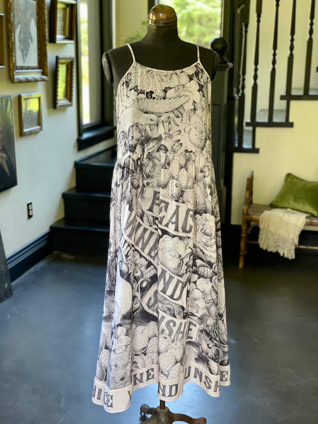 Peace Wine & Sunshine Bohéme Long Maxi Slip Dress Rosé Blush