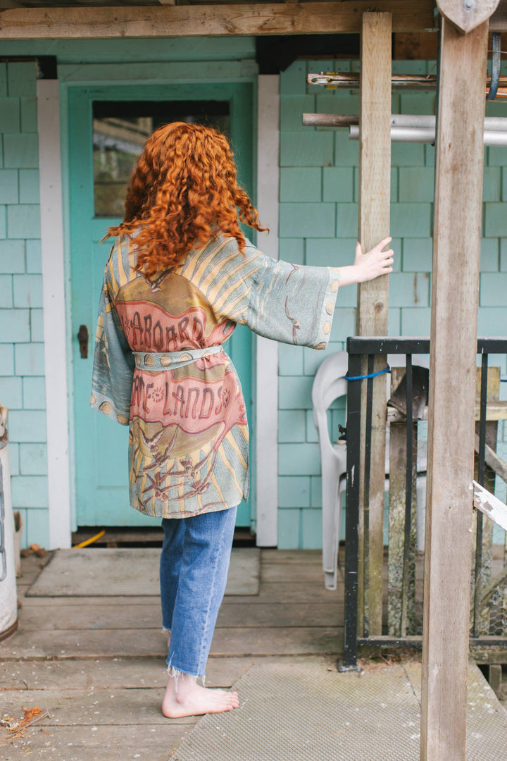Sunrise Lands Matinée Duster Kimono