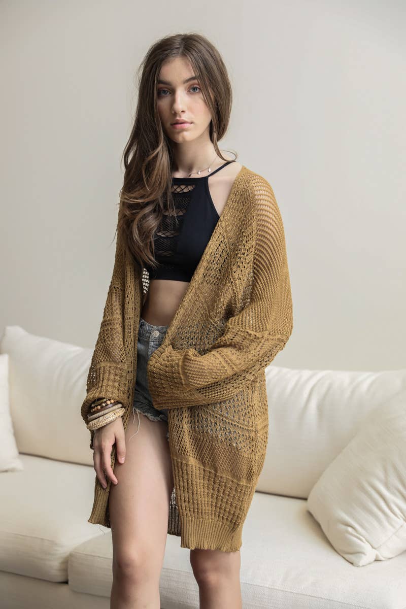 Soft Textured All-Season Cardigan | Elegant Knit Cover-Up