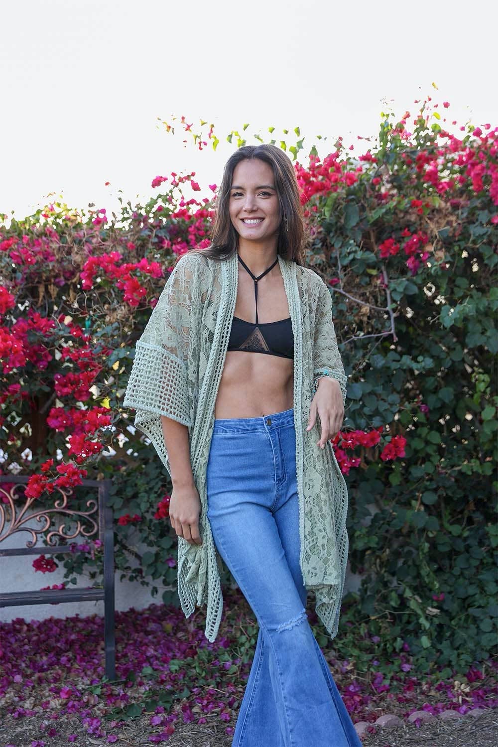 Floral Pattern Kimono