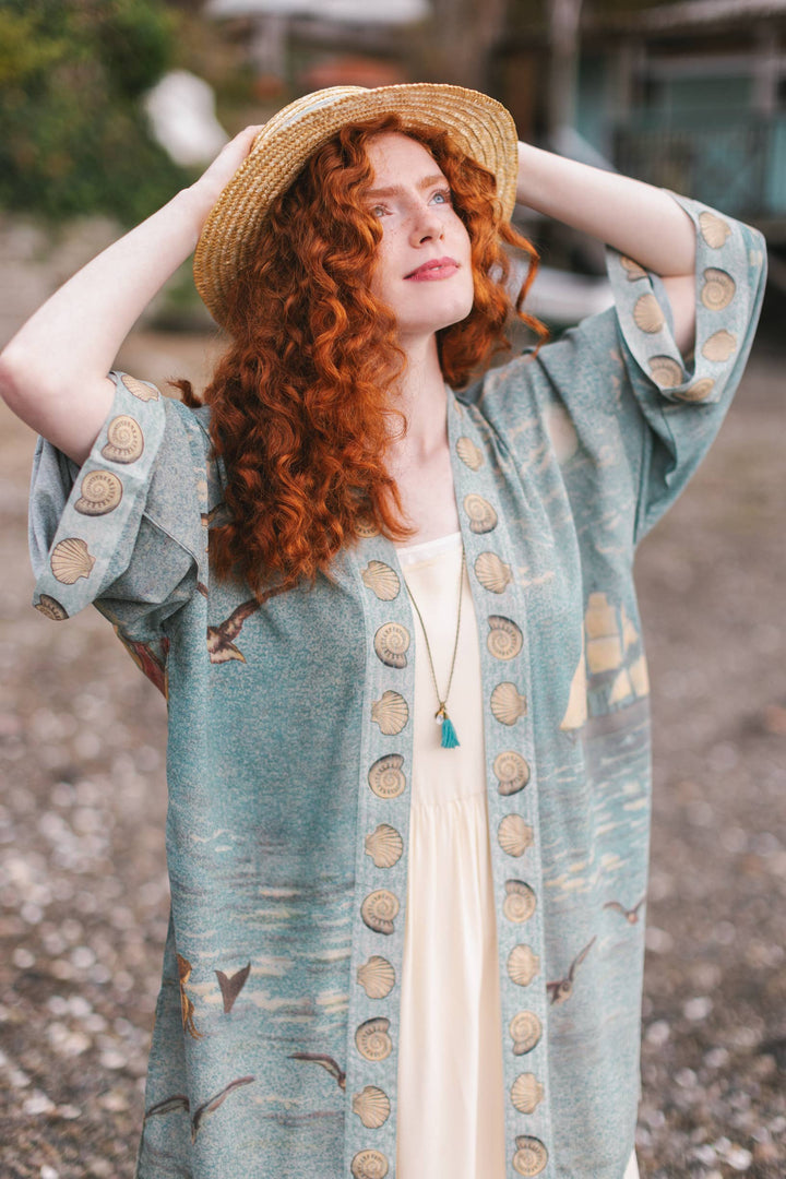 Sunrise Lands Matinée Duster Kimono
