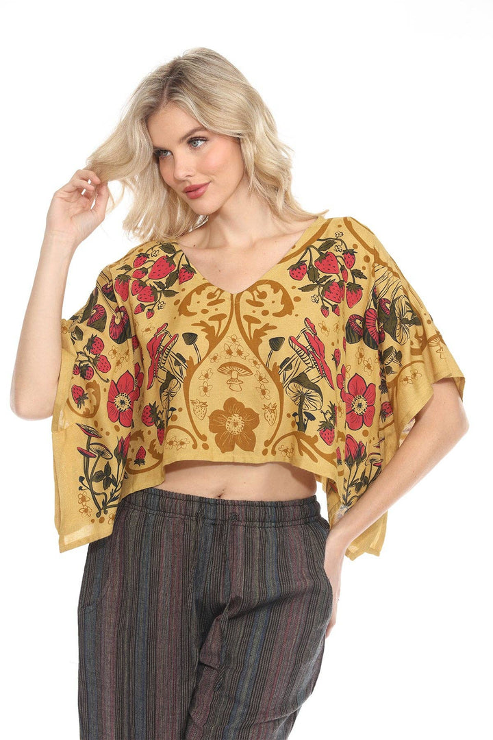 Strawberry Field Scarf Top