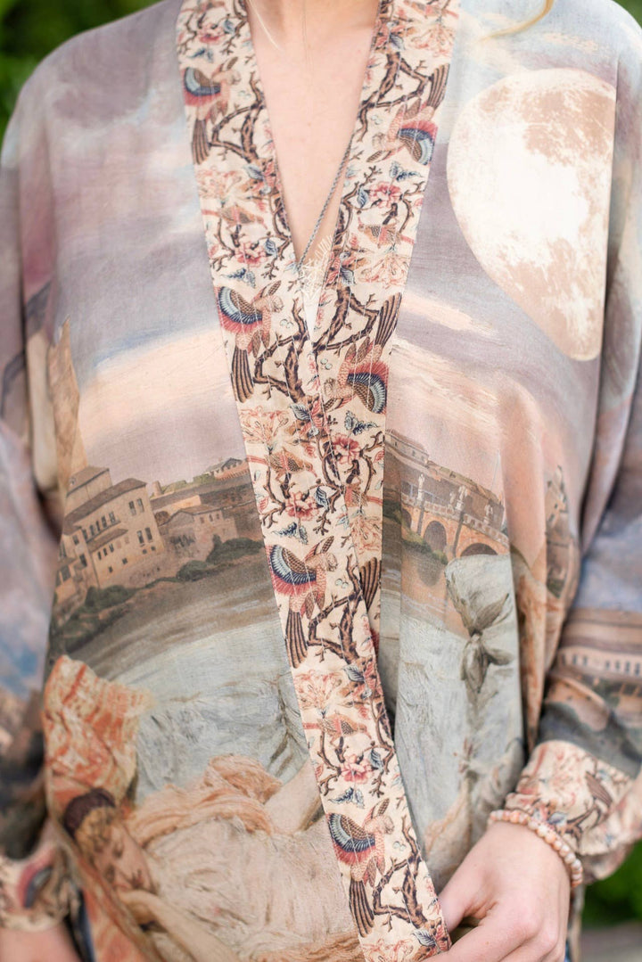 Imaginarium Matinée Duster Kimono w/ Moon mid-length