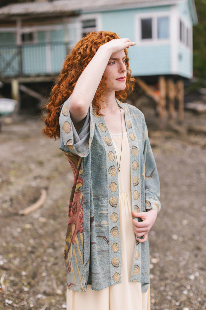 Sunrise Lands Matinée Duster Kimono