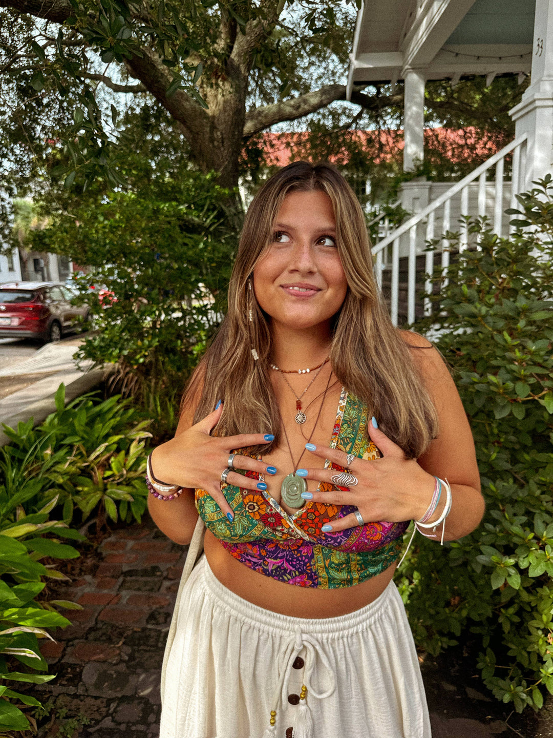 Recycled Patchwork Silk Bralette - OOAK