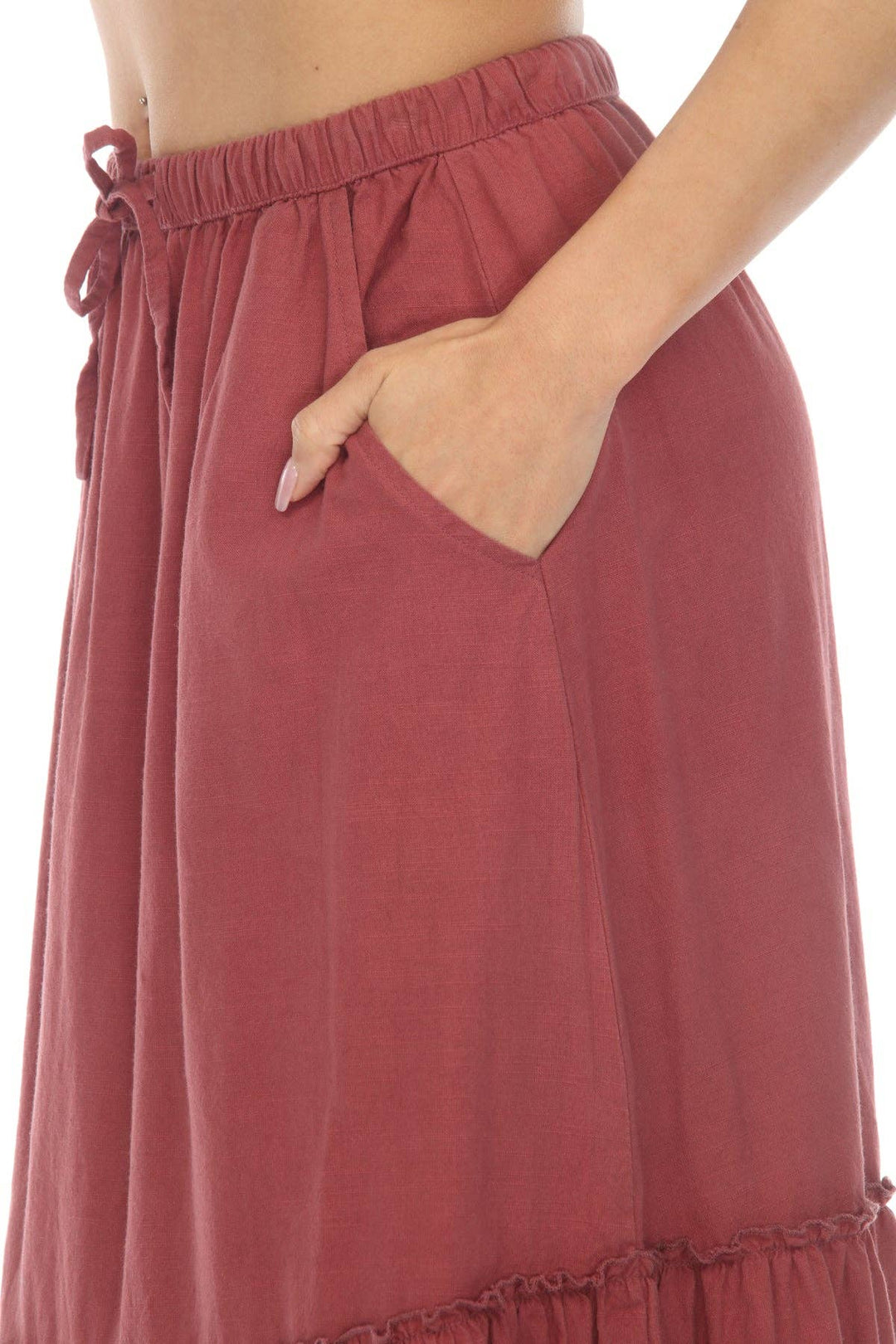 Homespun Tiered Maxi Skirt