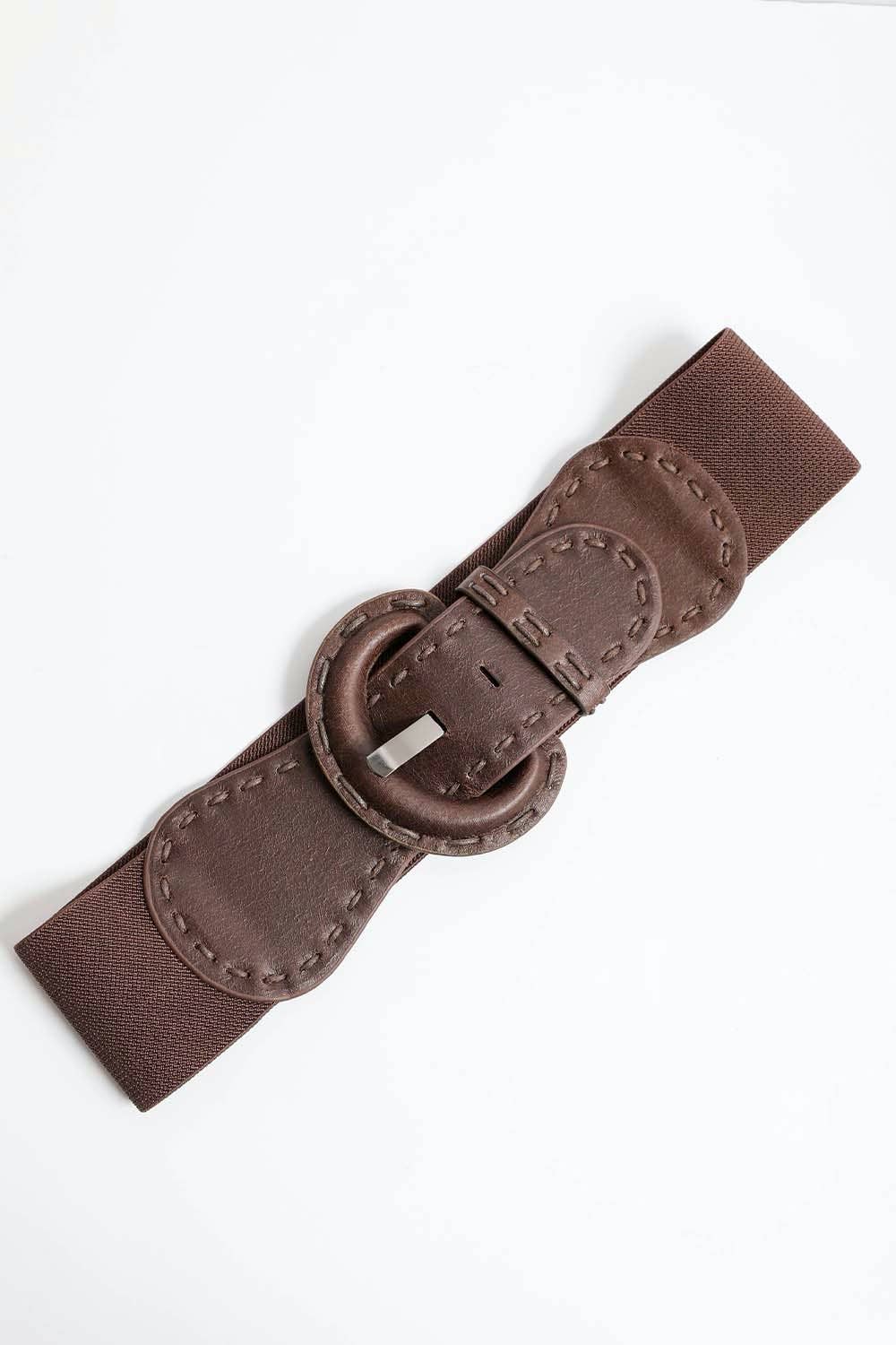 Distressed Look Wide Stitch Belt