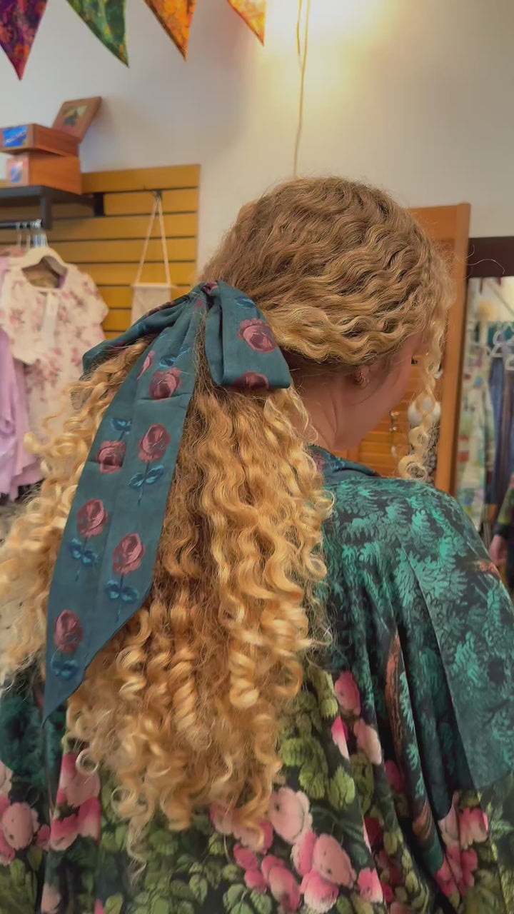 The Daydreamer Matinée Duster Kimono w/ Roses &amp; Rabbits