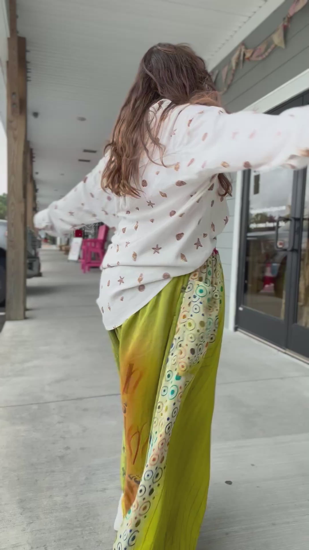 Neutral, Then Chartreuse - Duality Synergy Side Slit Pants OOAK
