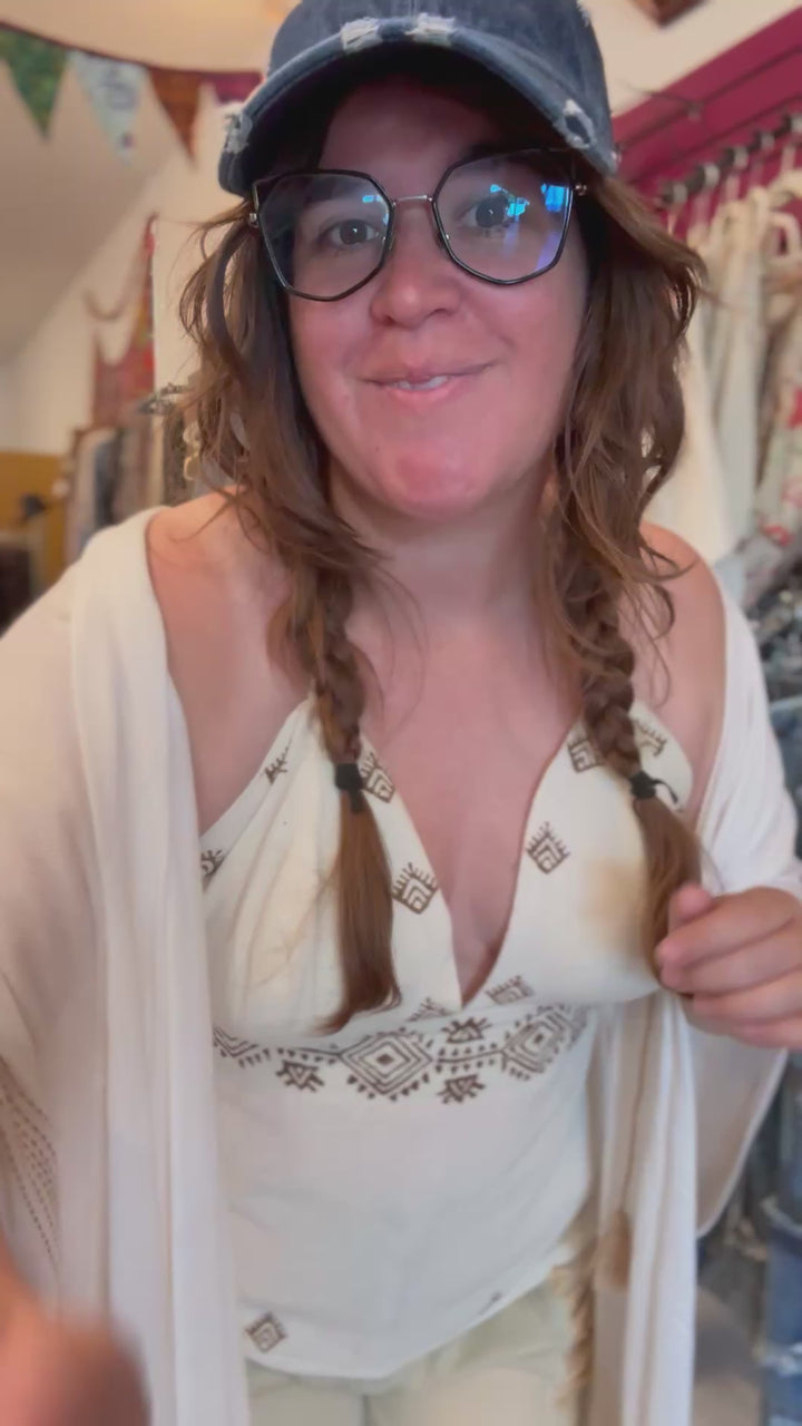 Cream Halter Top