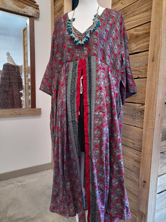 Silk Split Midi Dress