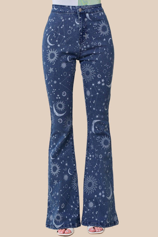 Stars and Sun Bootcut Jeans *final sale*